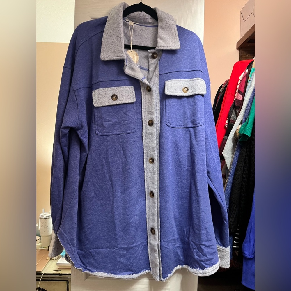 Blue shacket